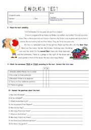 English Worksheet: test