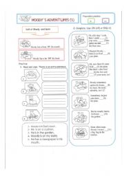 English Worksheet: Moody`s Adventures1