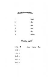 English worksheet: numbers