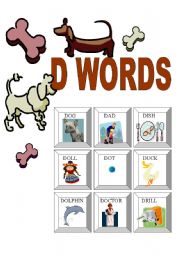 English worksheet: ALPHABET: D WORDS