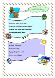 English worksheet: IF CLAUSE