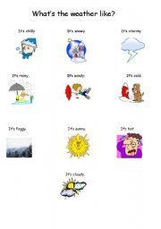 English Worksheet: weather conditions