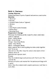 English Worksheet: Make a Sentence