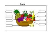 English Worksheet: Fruits