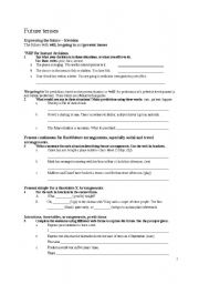 English Worksheet: future tenses