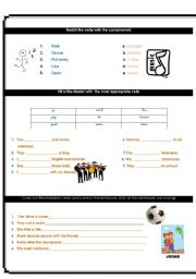 English worksheet: Its all about verbs!