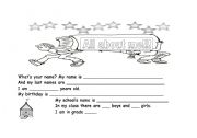 English Worksheet: All about me!!!