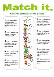 English Worksheet: Match it.