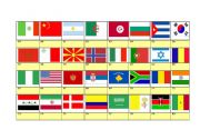 English Worksheet: COUNTRIES AND NATIONALITIES: FLAGS CHART (PART 3)