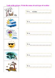 English Worksheet: weather