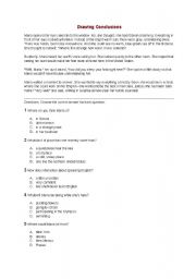 English Worksheet: Drawing Conclusions