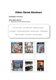 English Worksheet: Review Writing: Video Game Reviews
