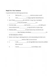 English worksheet: Past Tense