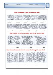 English Worksheet: numbers