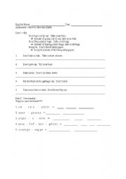 English worksheet: INSTEAD AND SAVING THE EARTH