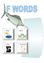English Worksheet: ALPHABET: F WORDS