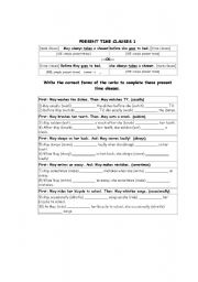 English worksheet: present simple