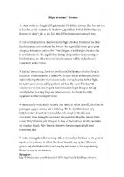 English Worksheet: A Flight Attendants Routine