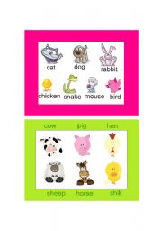 English Worksheet: pets & farm animals