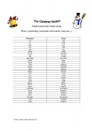 English worksheet: Your Christmas Vacation