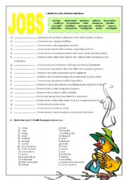 English Worksheet: JOBS 2