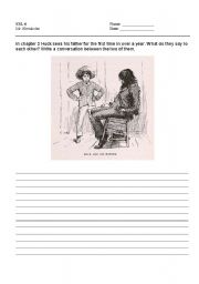 English worksheet: Huck and his father