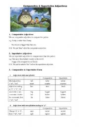 English Worksheet: comparative  and superlative adjective