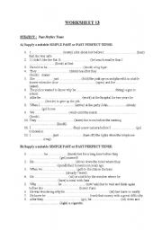 English worksheet: Past Perfect Tense