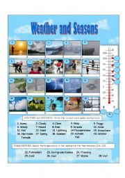English Worksheet: Weather and Seasons