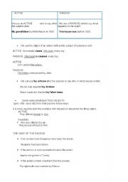 English Worksheet: PASSIVE 