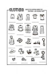 clothes - ESL worksheet by chance