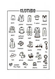 English Worksheet: clothes