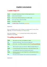 English Worksheet: English conversation