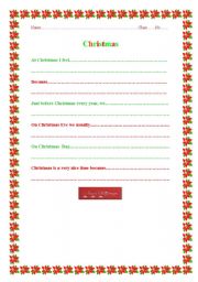 English worksheet: Christmas