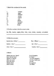 English worksheet: Test