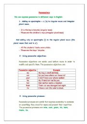 English Worksheet: Possessive formation