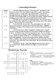 English Worksheet: Christmas Passage