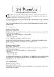 English Worksheet: The Big Pumpkin