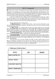 English Worksheet: The TV commercial