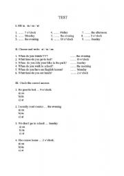 English worksheet: Test