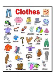 Clothes - ESL worksheet by slaurence