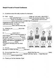 English Worksheet: Simple Present or Present Continuous?