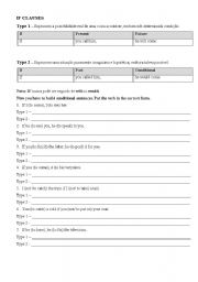 English Worksheet: If clauses