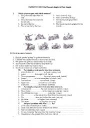 English Worksheet: PASSIVE VOICE in Present simple & Past simple