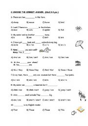 English worksheet: test