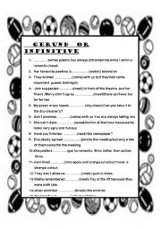 English Worksheet: GERUND & INFINITIVE 