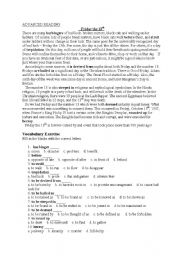 English Worksheet:    Friday the 13th