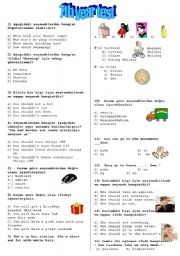 English Worksheet: 7th year test spot on