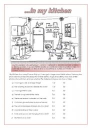 English Worksheet: ...in my kitchen