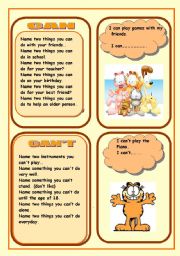 English Worksheet: MODAL VERB CAN